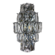 Kinkeldey XL 5-tier cut crystal wall sconce, Germany, 1970s