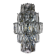 Kinkeldey XL 5-tier cut crystal wall sconce, Germany, 1970s