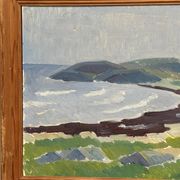Original Swedish Oil on Panel – “Coastal Landscape” by Curt Rydell – Signed – Vintage & Framed – 33 × 40 cm (13" × 15.7")