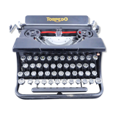 Brilliant black torpedo typewriter 1936
