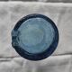 Blue glass with fruit relief decoration