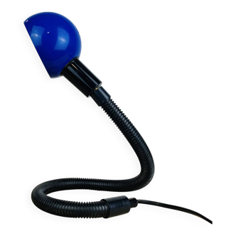 Blue flexible snake lamp, 80s, vintage