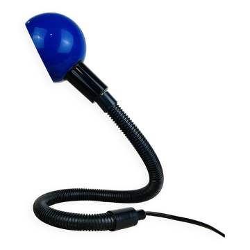 Blue flexible snake lamp, 80s, vintage