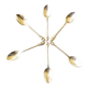 6 silver mocha spoons, 2 punches