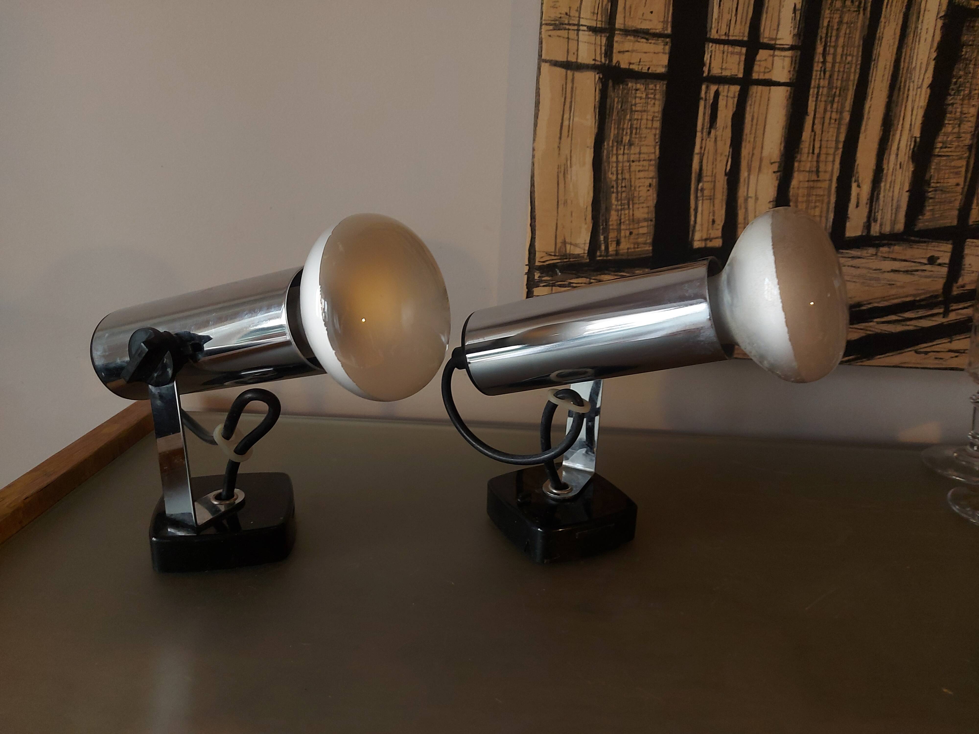 Two vintage Targetti spotlights