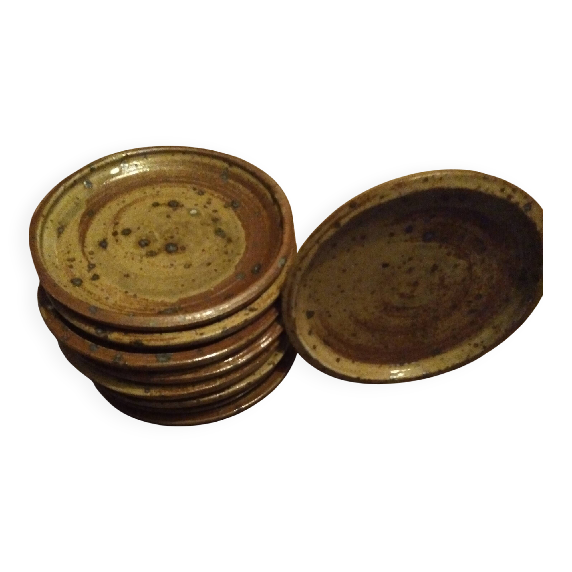 Vintage stoneware dessert plates