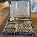 Silver metal cutlery set