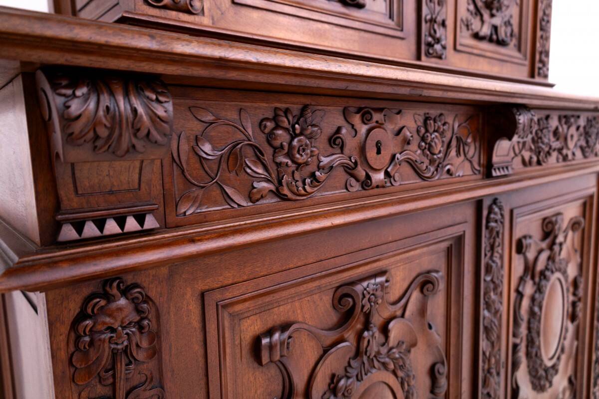 Carved sideboard, France, ca. 1870.