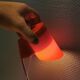 A set of "Nathue" wall lamps (meaning night cap) in a retro red colour, 1970s Denmark.