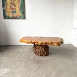 "Free-form" coffee table in solid elm.