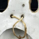 19th century polychrome plaster angel wall stoup