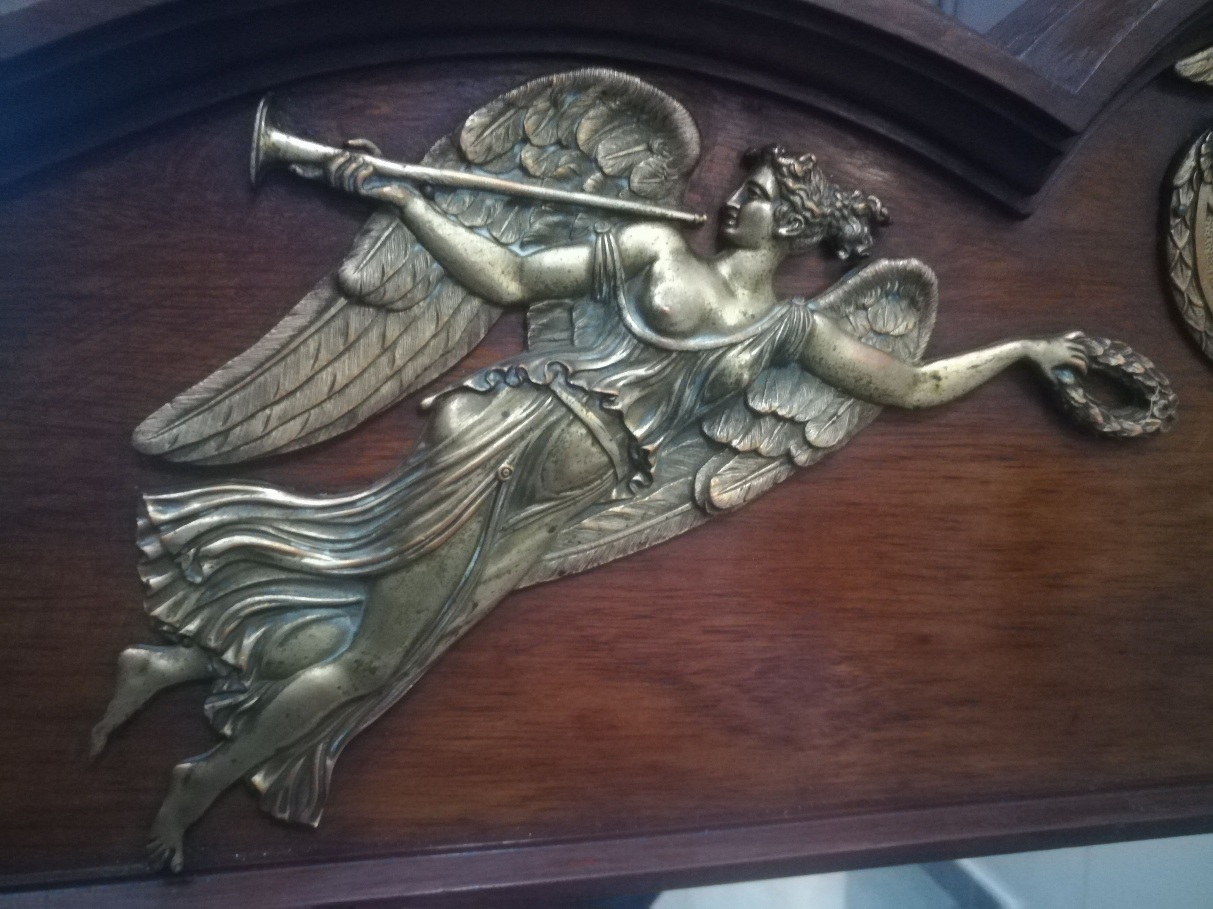 Empire mirror in mahogany and gilded bronze 120x97cm