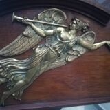 Empire mirror in mahogany and gilded bronze 120x97cm