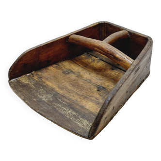 Ancienne Mesure A Grains Chinoise En Bois Art Populaire
