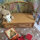 Bench chest child rattan vintage