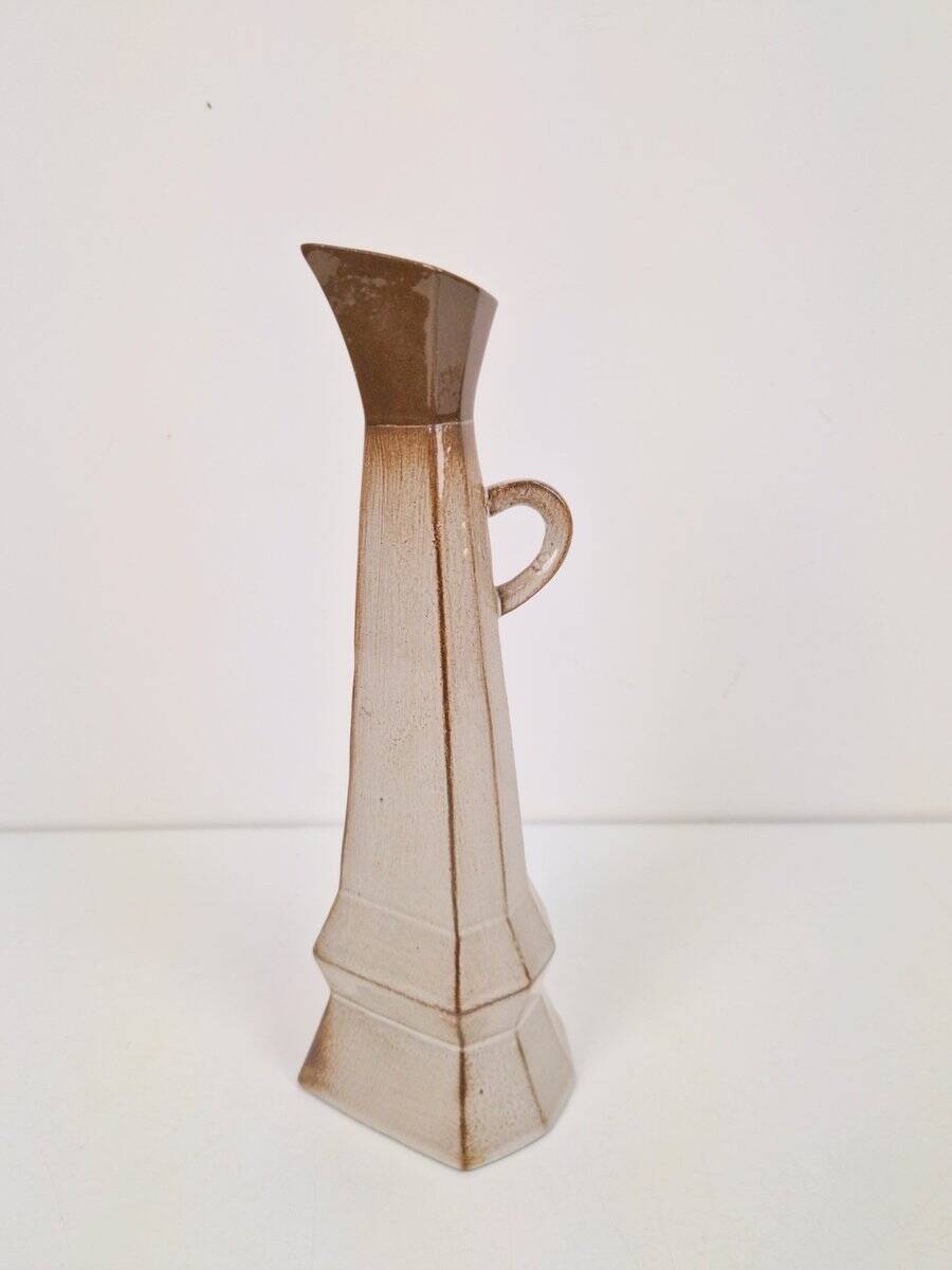 Vase en céramique cubiste, années 1950