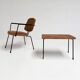 Model 5002 armchair with table by Rudolf Wolf for Elsrijk, 1950s