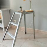 Vintage workshop metal stepladder