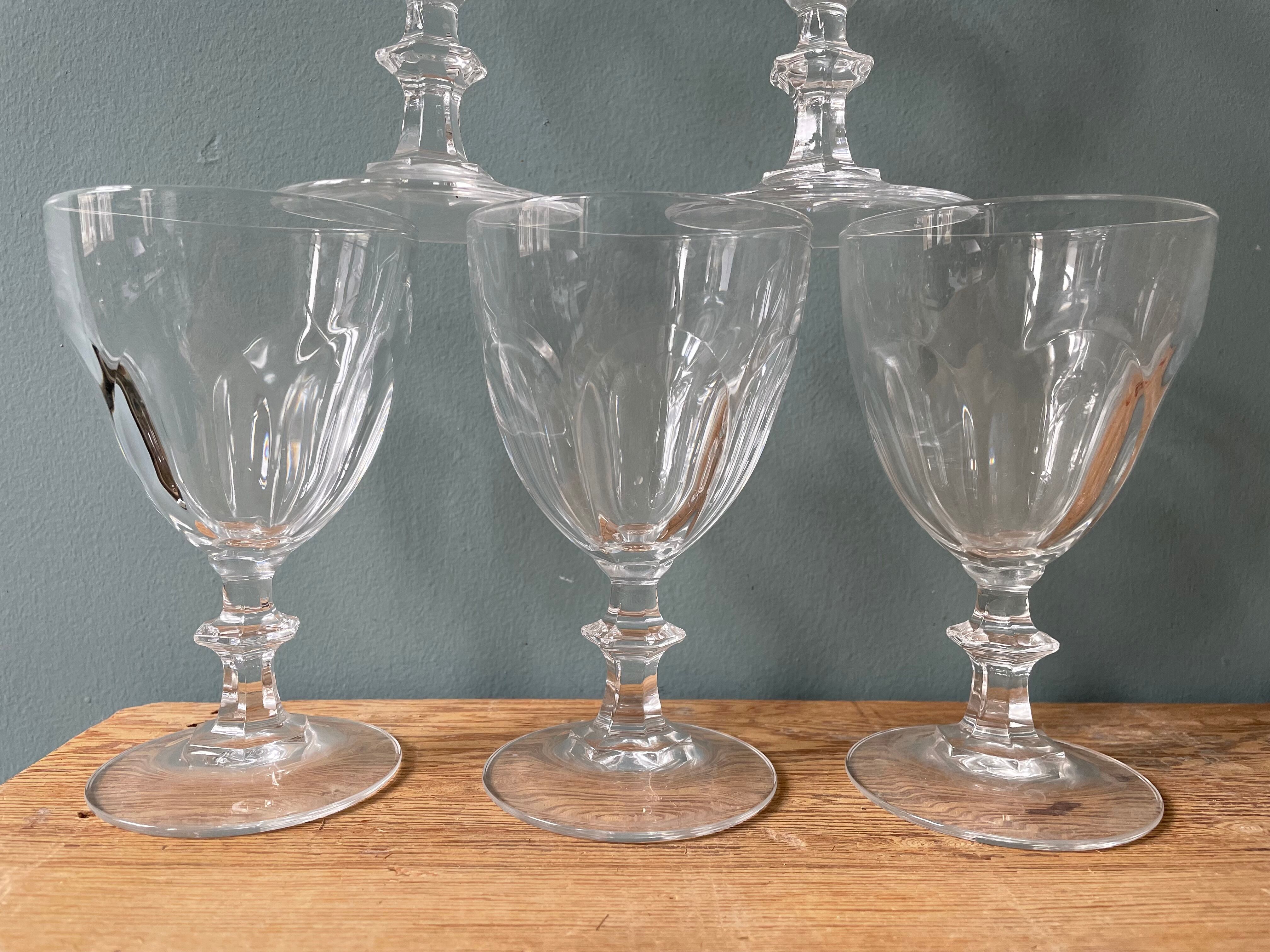 Set of 6 Arques crystal water glasses