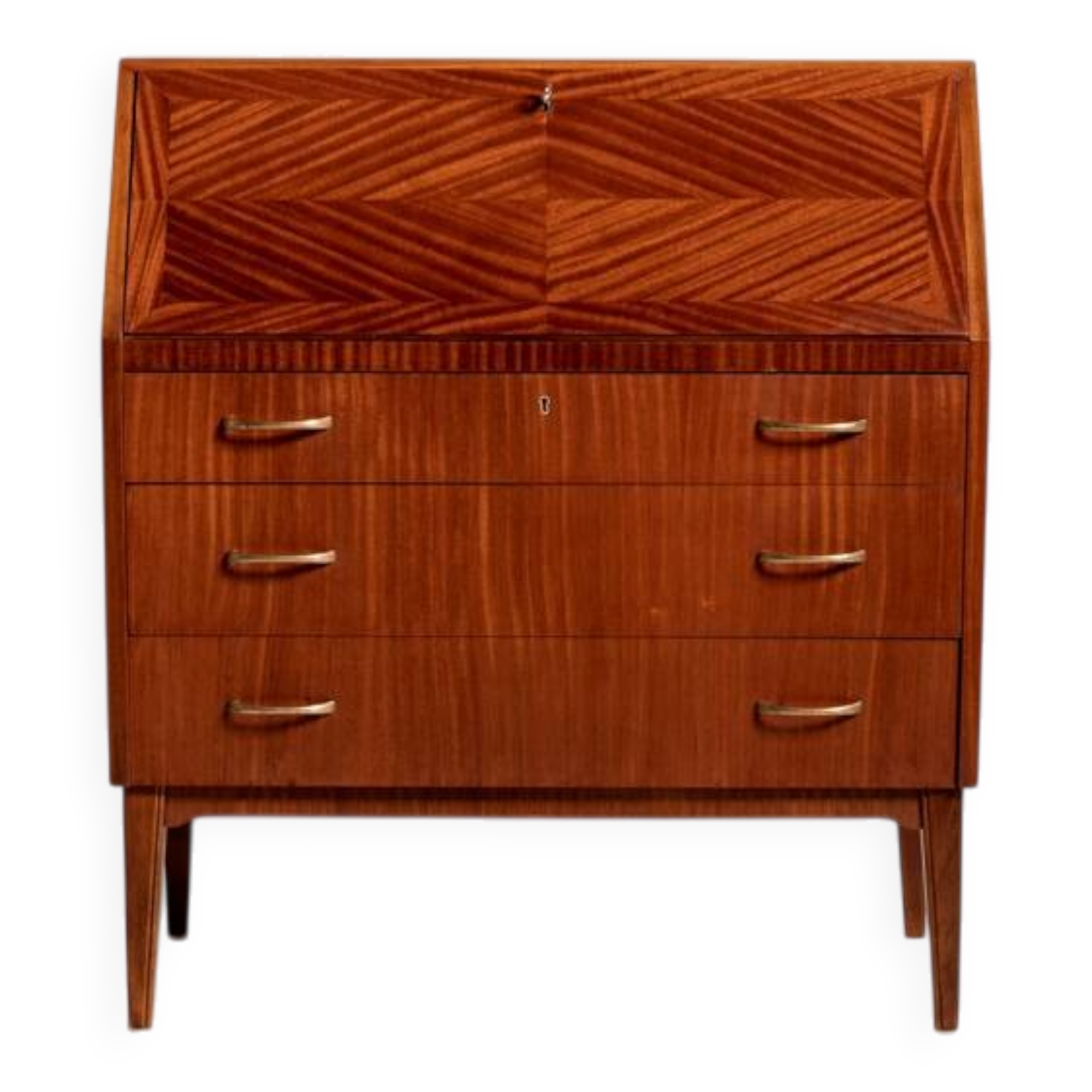 Scandinavian mahogany secretary, 1960s