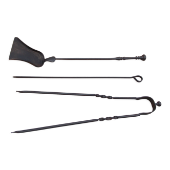 Shovel clamp pique fire chimney wrought iron