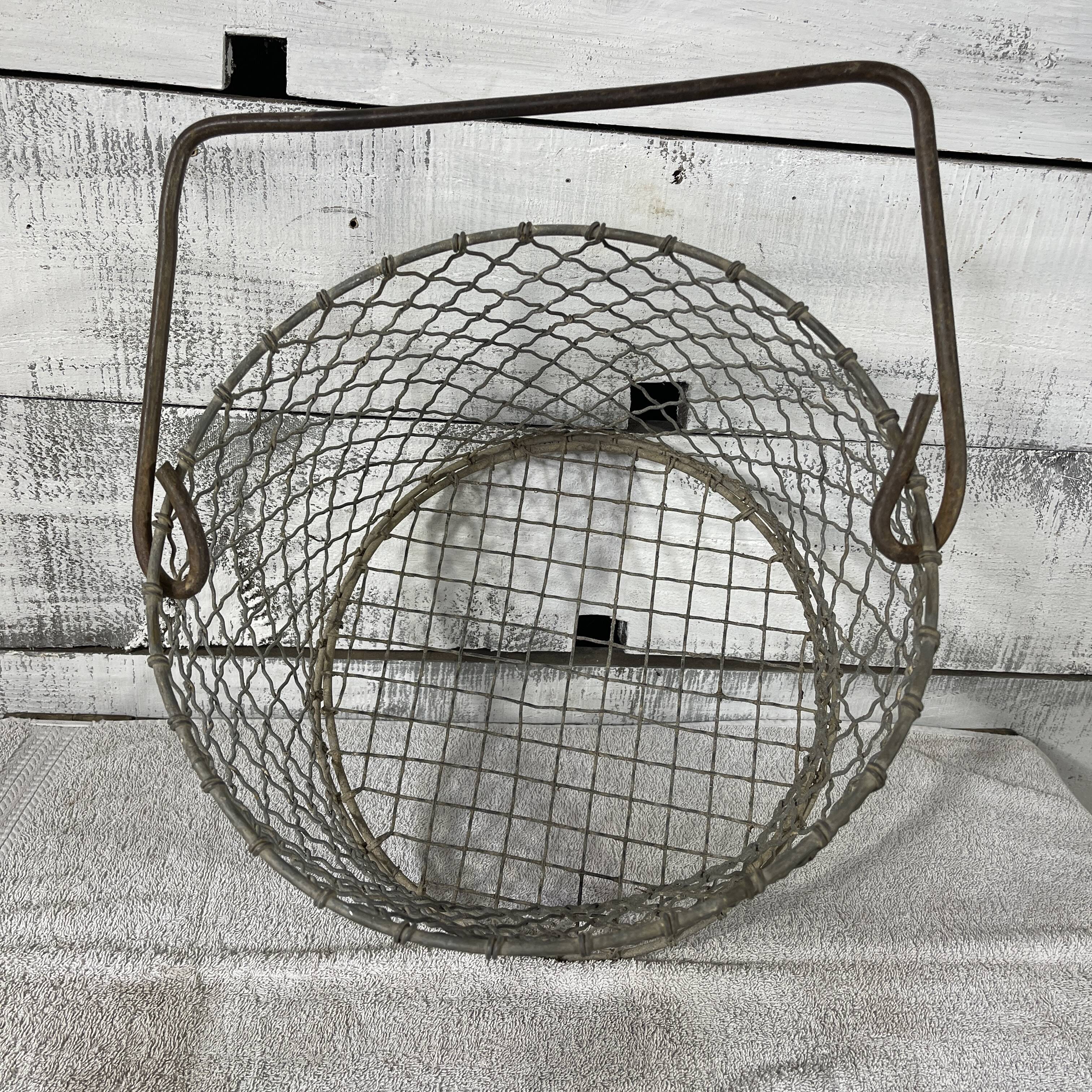 Round steel basket