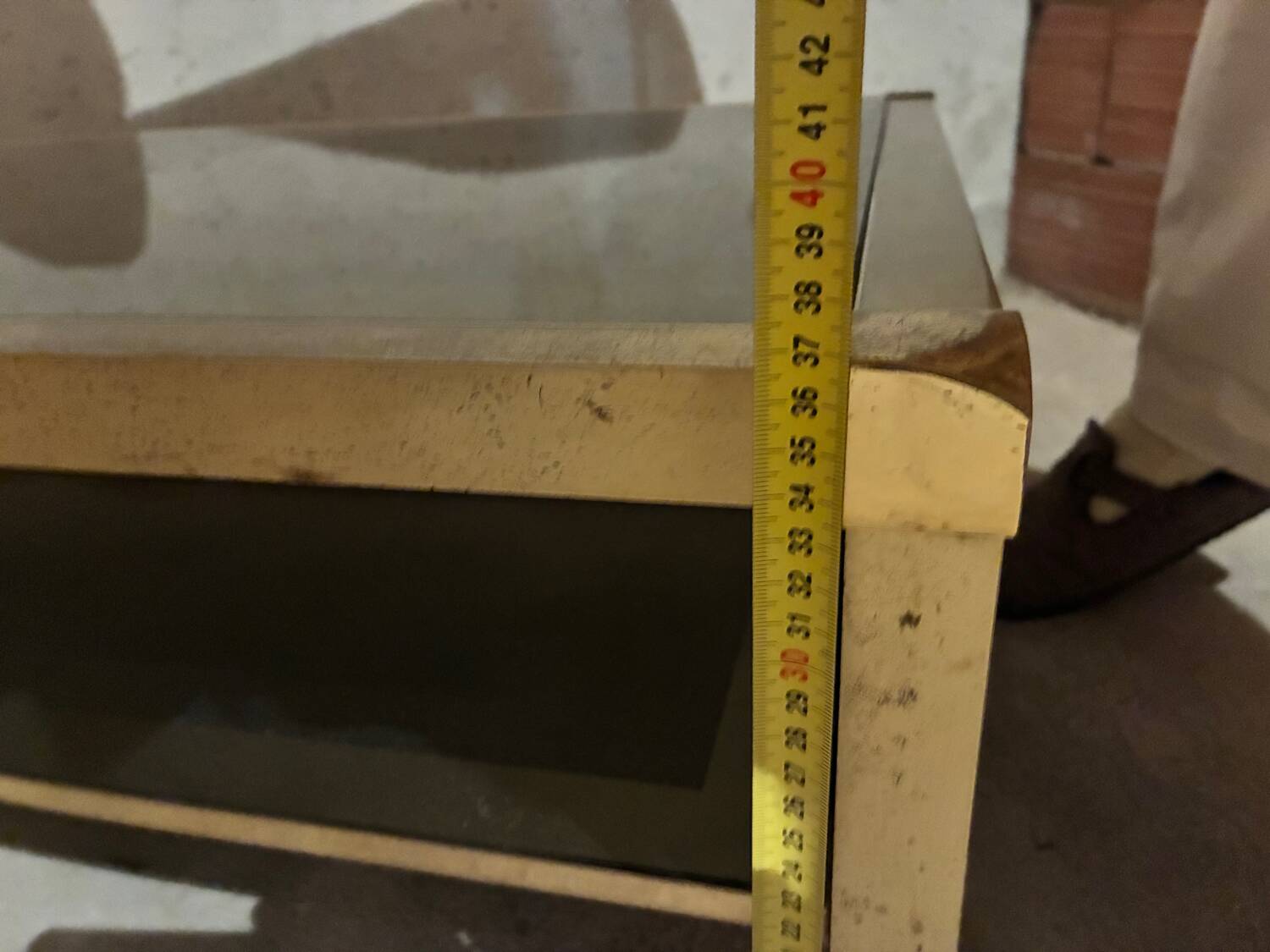 Vintage Italian brass coffee table – Mara – 1970s