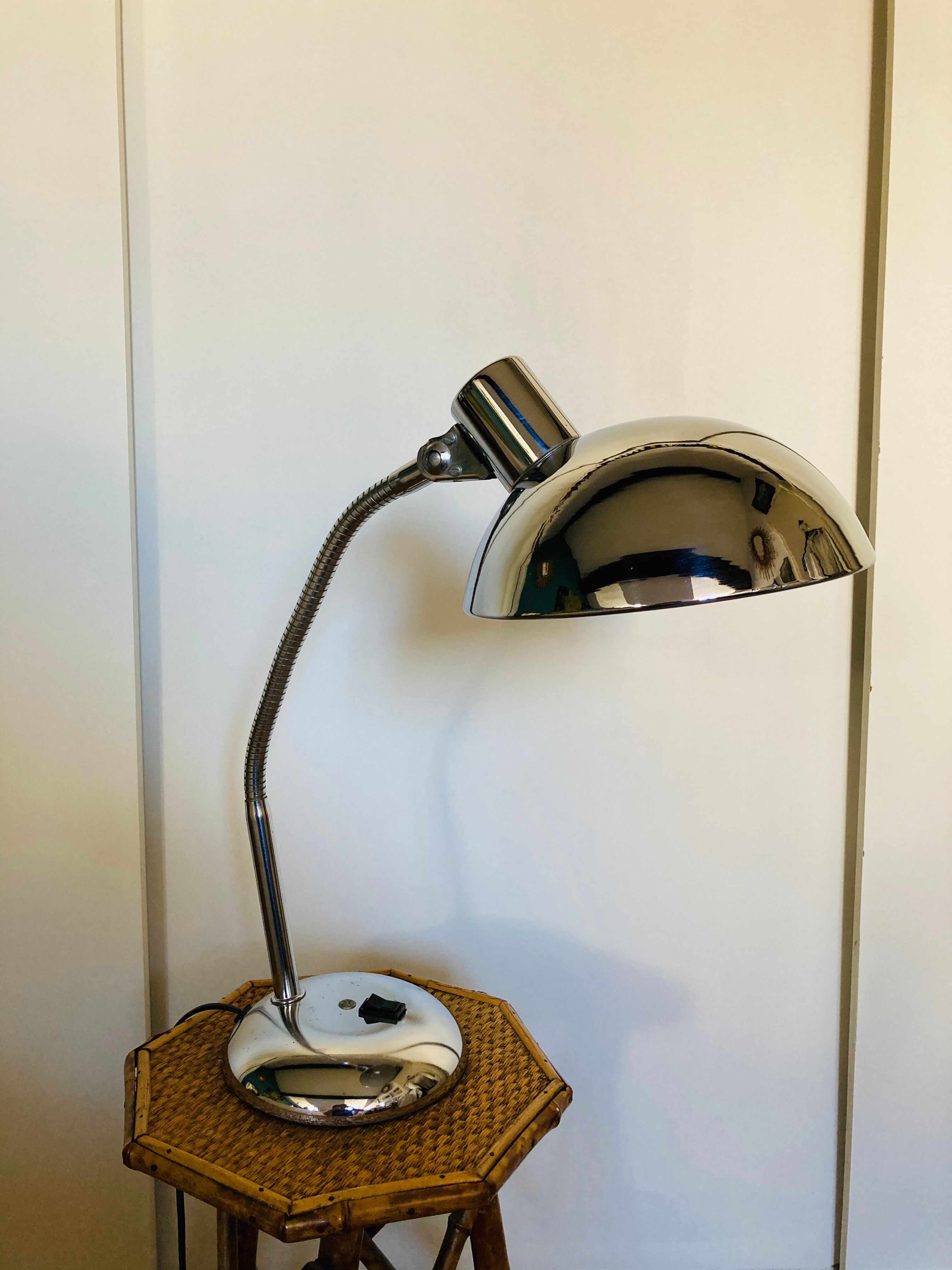 Lampe de bureau chromée aluminor