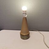 Handmade Beautiful partially glazed table lamp from Danish Søholm Ceramics, 1970s.