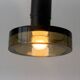 Flush mount in glass and yellow-brown metal by Seguso, 1950s, Italy.
