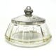 Art Deco bonbonniere, crystal, silver-plated brass, Sweden, 1930s