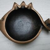Cendrier poisson bronze Jacques Lauterbach