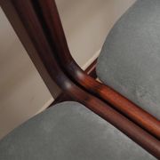 Set of four mahogany chairs, Danish design, 1970s, manufacture: Denmark