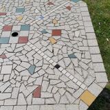 Cement and mosaic garden table from the 1960s