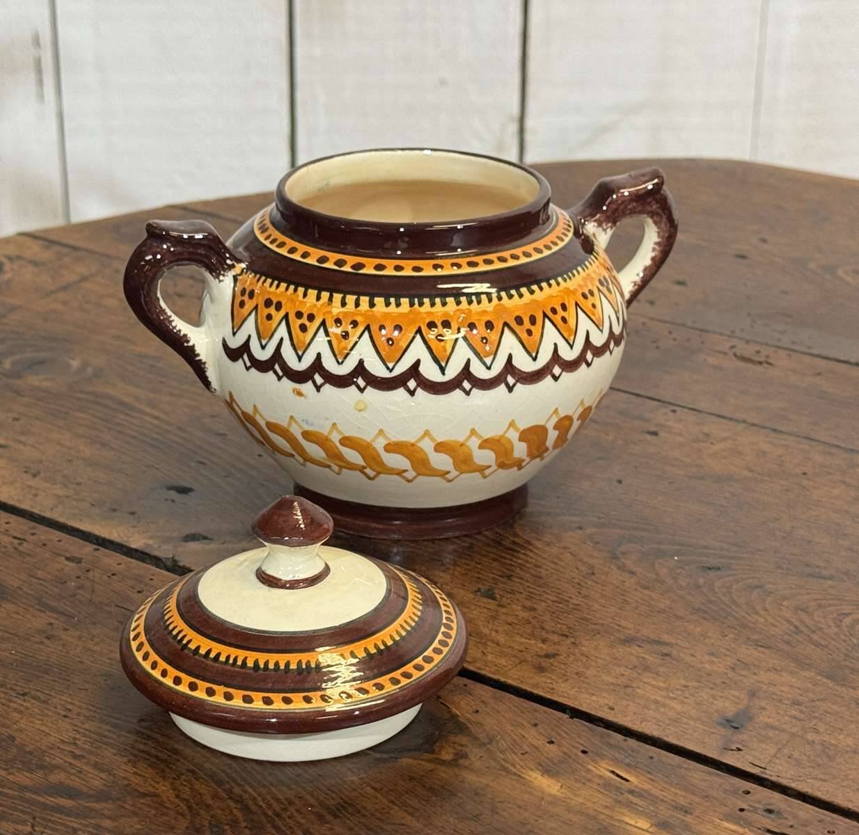Quimper earthenware service from the 1930s-40s.