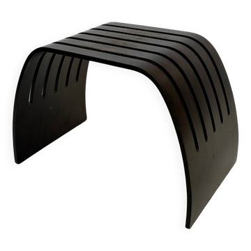 Table d'appoint tabouret en contreplaqué courbé danois design années 80