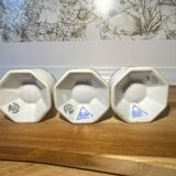 Diabolo egg cup in porcelain and silver