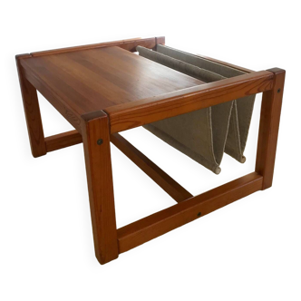 Vintage magazine holder coffee table by Karin Mobring 1970s