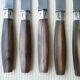 Set of 5 table knives stainless steel and bovine horn