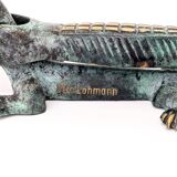 Vintage Brass Crocodile Nutcracker