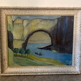 Landscape with a signed bridge