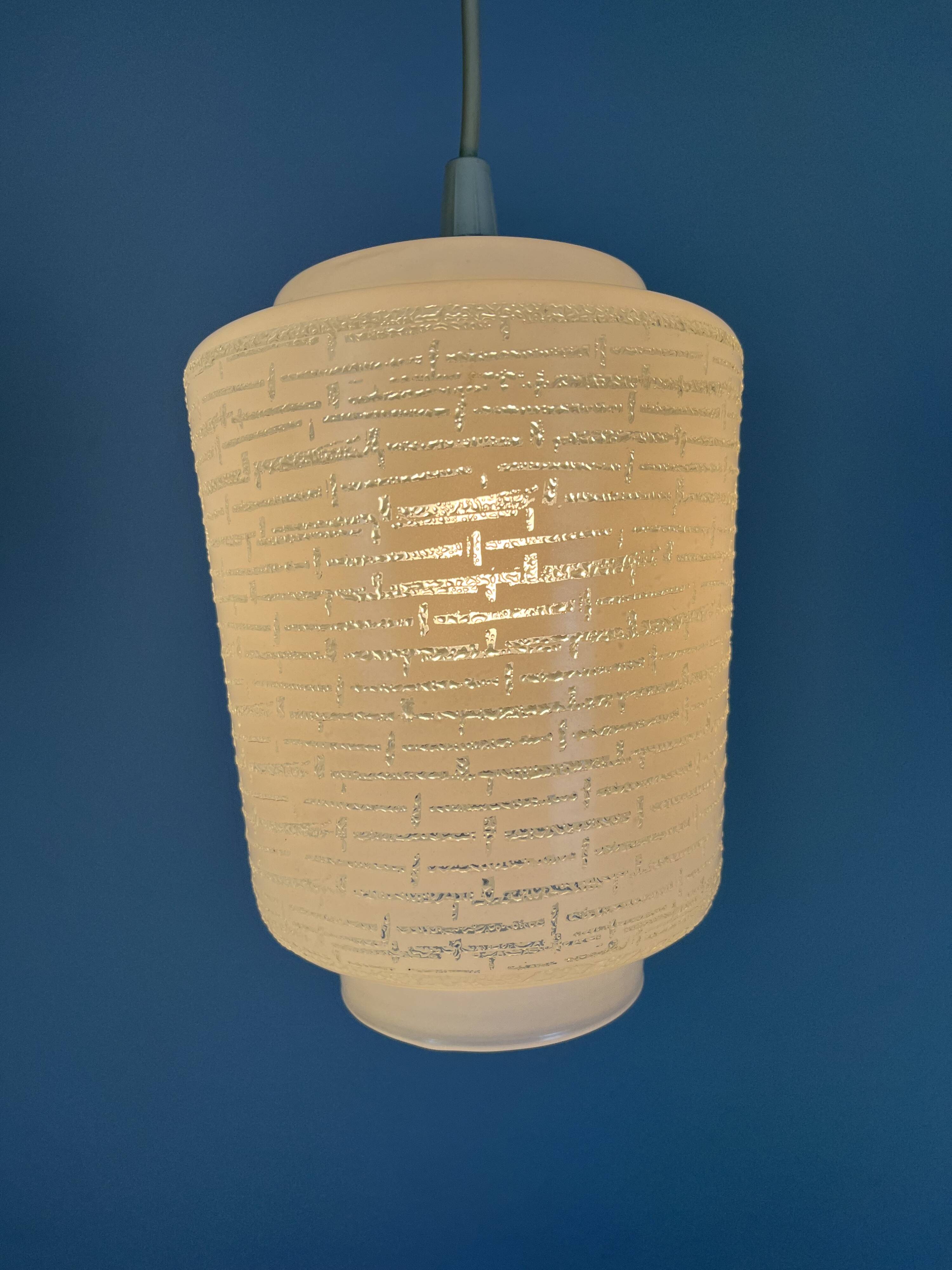 Vintage 60s opaline pendant light