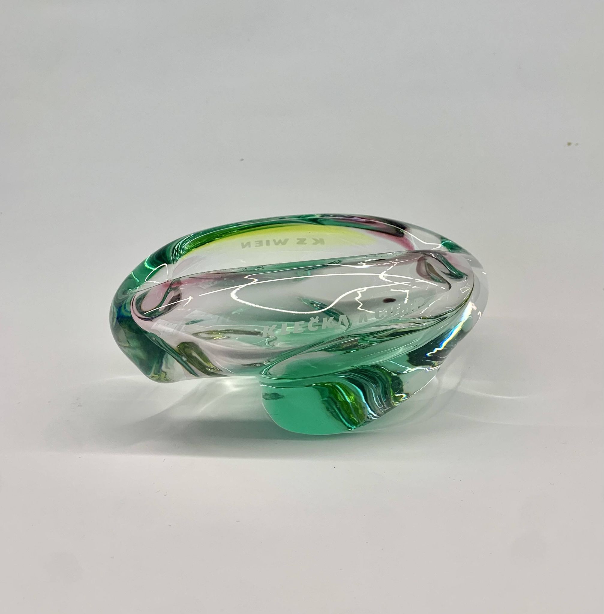 Bowl by Jozef Hospodka for Chribska Sklarna, 1960