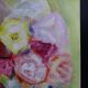 Contemporary painting: The bouquet of flowers - Very soothing colors - 40x40 cm- signed Rollet
