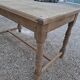 Solid oak farmhouse table fully sandblasted.