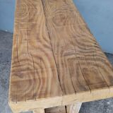 Brutalist console solid wood