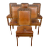 Set of 6 Art Deco carved walnut chairs, Circa 1920
