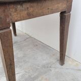 Old rustic farm table in solid oak 19th - 1m12