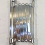 Vintage metal accordion wall mirror