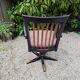 Swivel armchair in solid wood Retro style